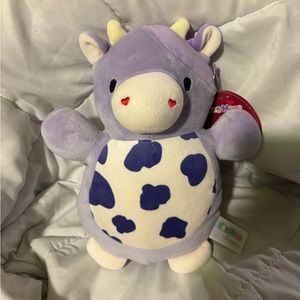 NWT 10” Bubba Hugmee Squishmallow Valentines Cow 🐮💜❤️